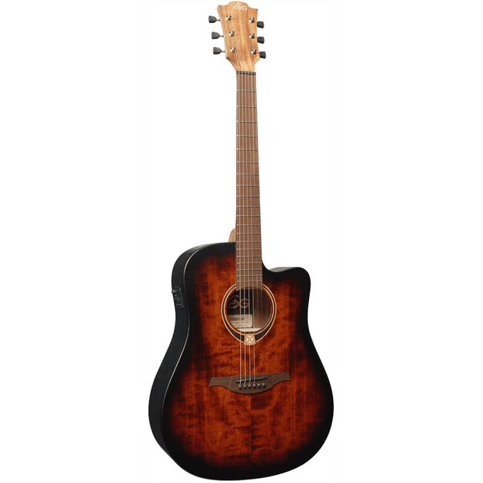 Lag Guitars T70DCE-B&B Dreadnought Cutaway Electro Black & Brown