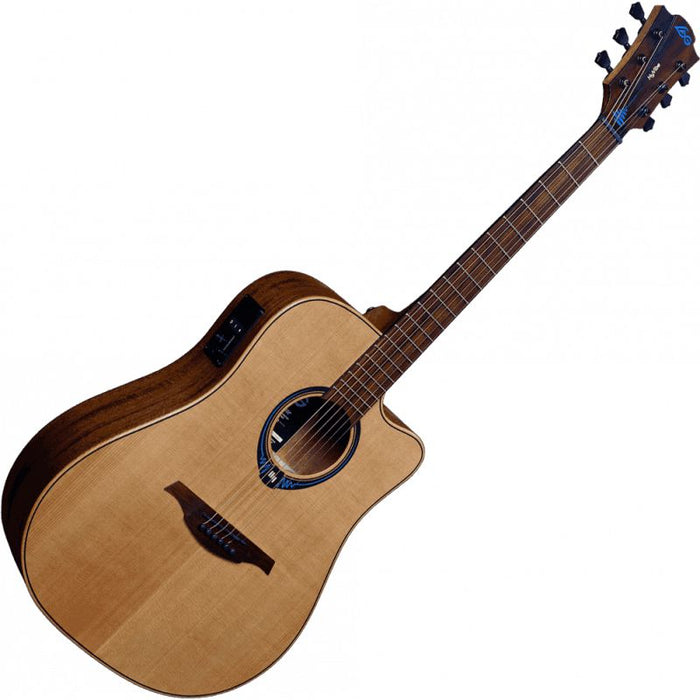Lag Guitars THV10DCE-LB Hyvibe, cutaway, satin, softcase