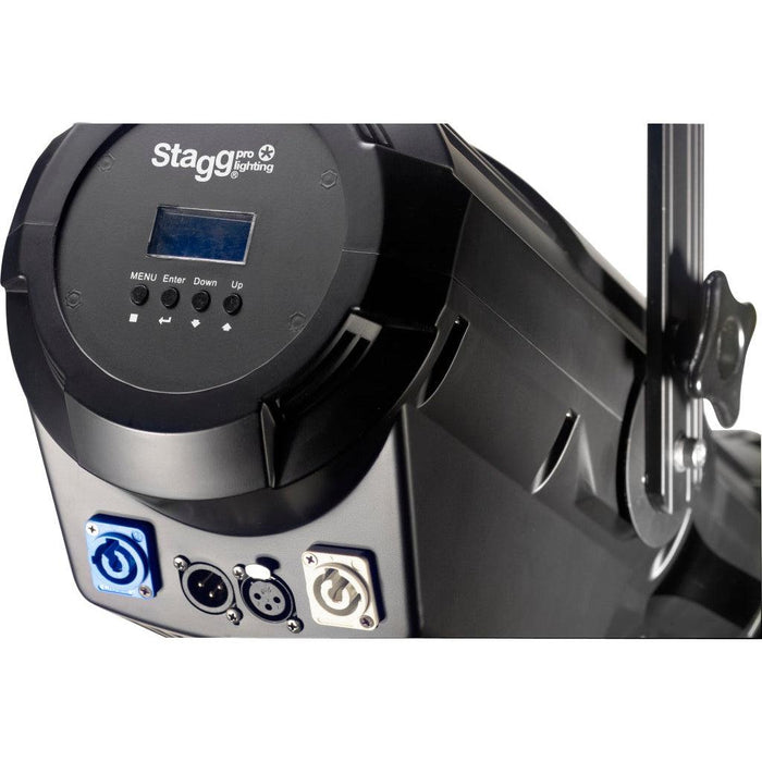 Stagg 180-Watt Profile Stage Light, Black Plastic Case (Fixed Lens Spot 180 Rgbw)