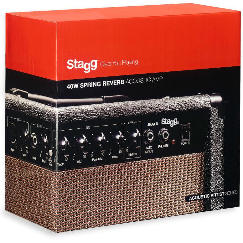 Stagg 40-Watt Spring Reverb Acoustic Amplifier
