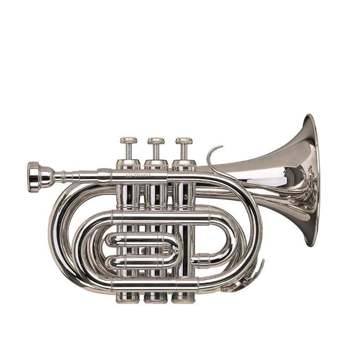 Stagg Bb lomme trompet med stort schallstykke, forsølvet