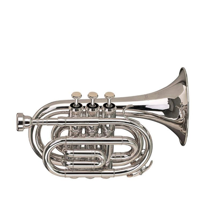 Stagg Bb lomme trompet med stort schallstykke, forsølvet