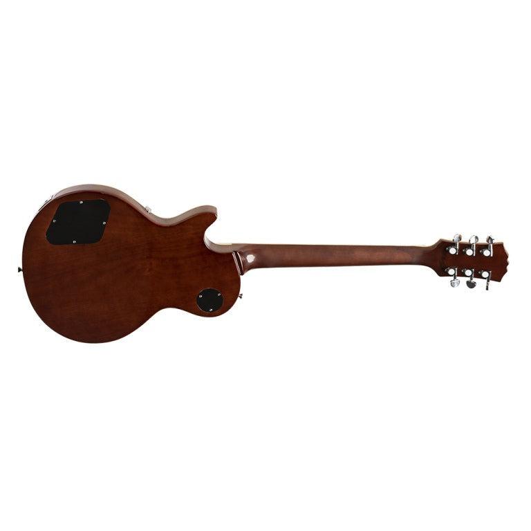 Stagg Deluxe-serien, massiv mahogni med AAA-flammet ahorntop, Honningfarvet