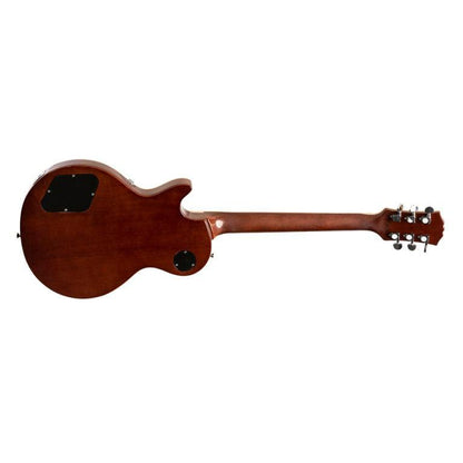 Stagg Deluxe-serien, massiv mahogni med AAA-flammet ahorntop, Vinrød