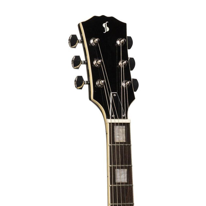 Stagg LP type el-guitar med massiv mahogni krop, Black