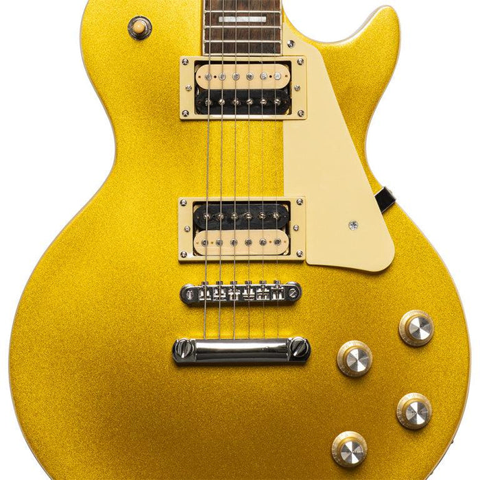 Stagg LP type el-guitar med massiv mahogni krop, gold
