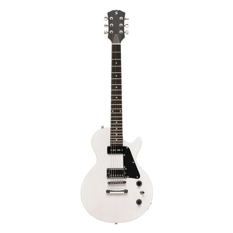 Stagg LP type electric guitar w/P90, White