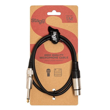 Stagg Microphone Cable, Xlr/Jack (F/M), 1 M (3')