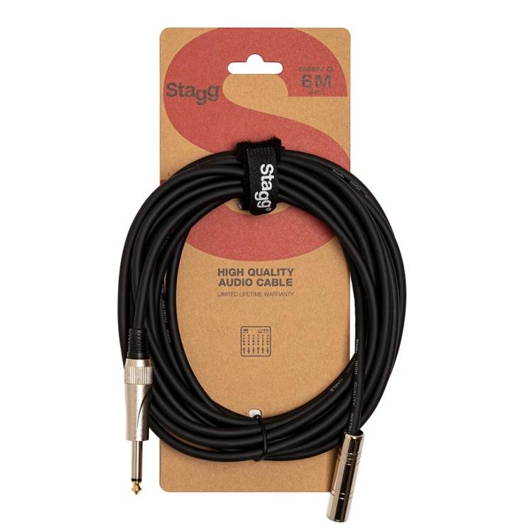 Stagg Mono Audio Cable, Jack/Jack (M/F), 6 M (20')