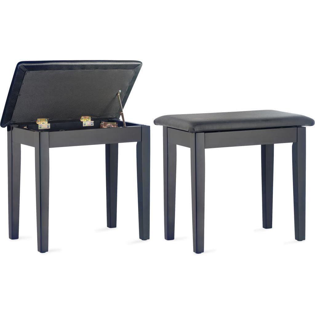 Stagg PBF23 Piano bench w/magazine and black vinyl seat