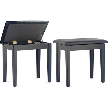 Stagg PBF23 Piano bench w/magazine and black vinyl seat