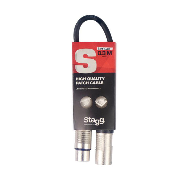 Stagg SMC030 mikrofonkabel han XLR til hun XLR, 30 Cm