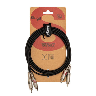 Stagg STC2C – Twin Phono Kabel (RCA/RCA han-han), 2 m