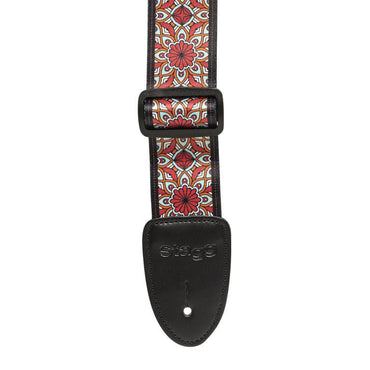 Stagg Terylene Strap Mandala Red