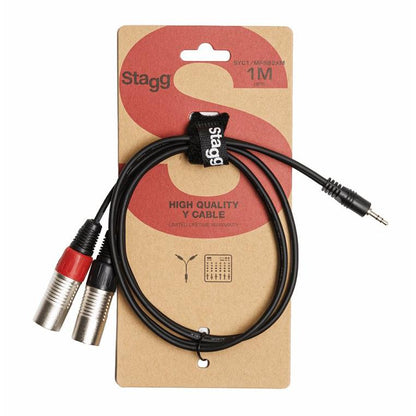 Stagg Y Cable, Mini Jack/Xlr (M/M), 1 M (3')