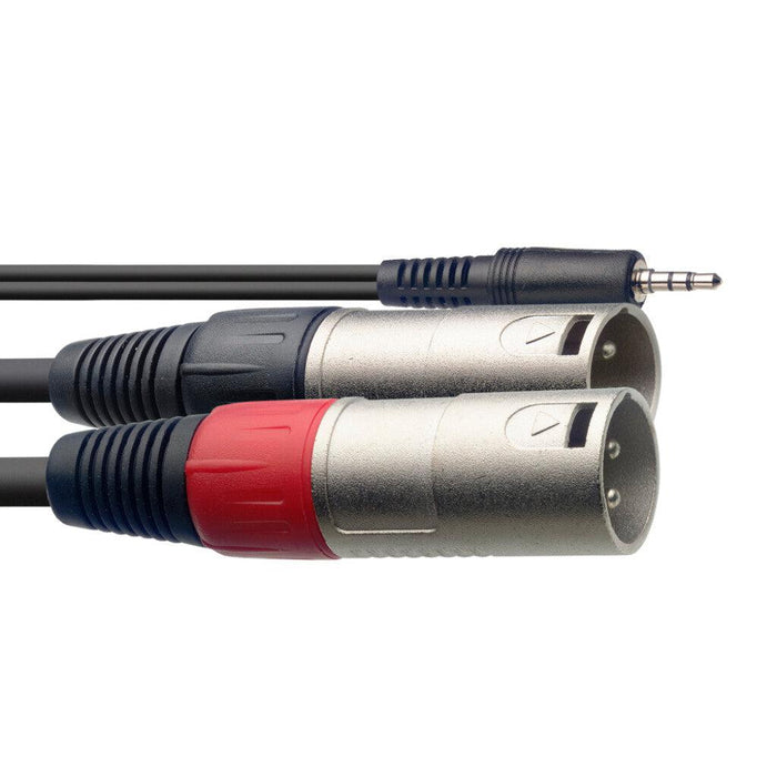 Stagg Y kabel, mini jack/han XLR -  3 m