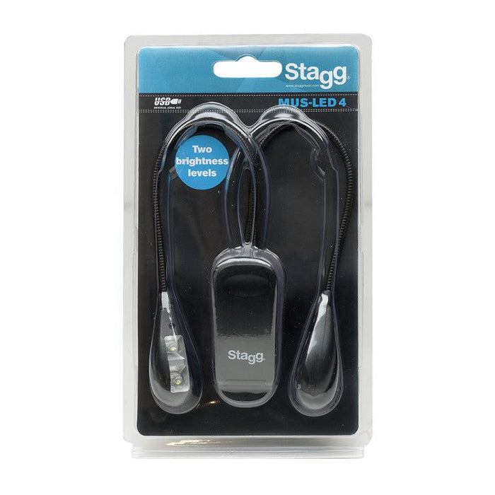 Stagg clip-on eller fritstående dobbelt LED nodelampe