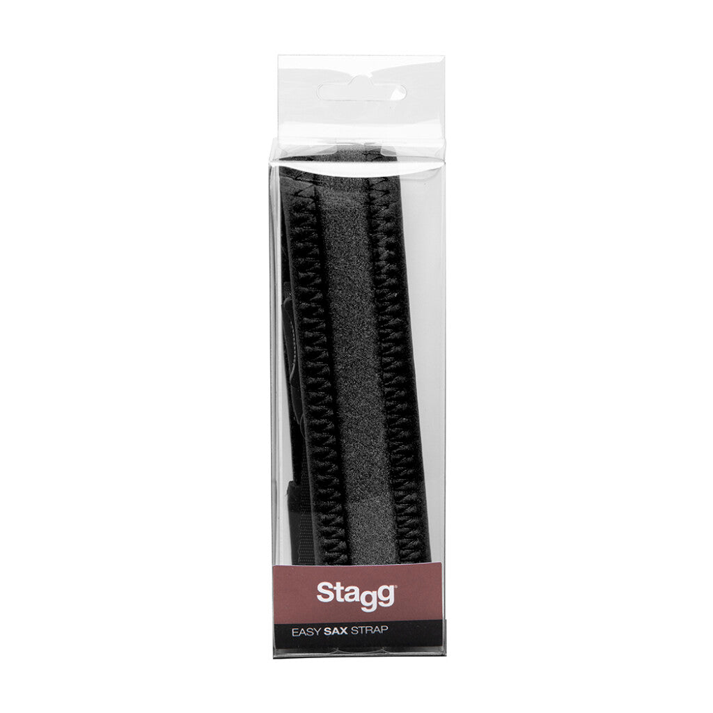 Stagg adjustable Saxophone Strap in neoprene black - XL