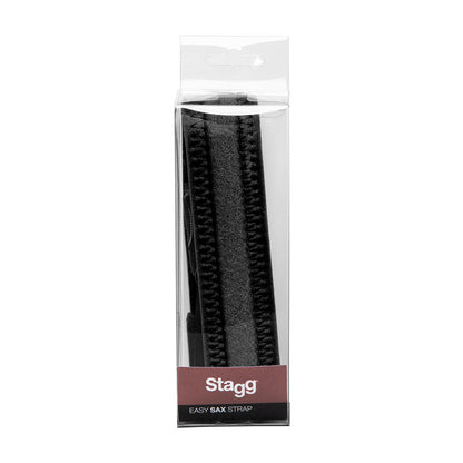 Stagg adjustable Saxophone Strap in neoprene black - XL