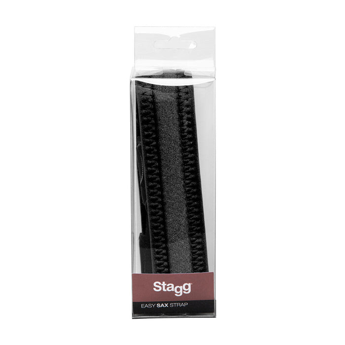 Stagg justerbar Saxofon Strap i neopren sort - XL