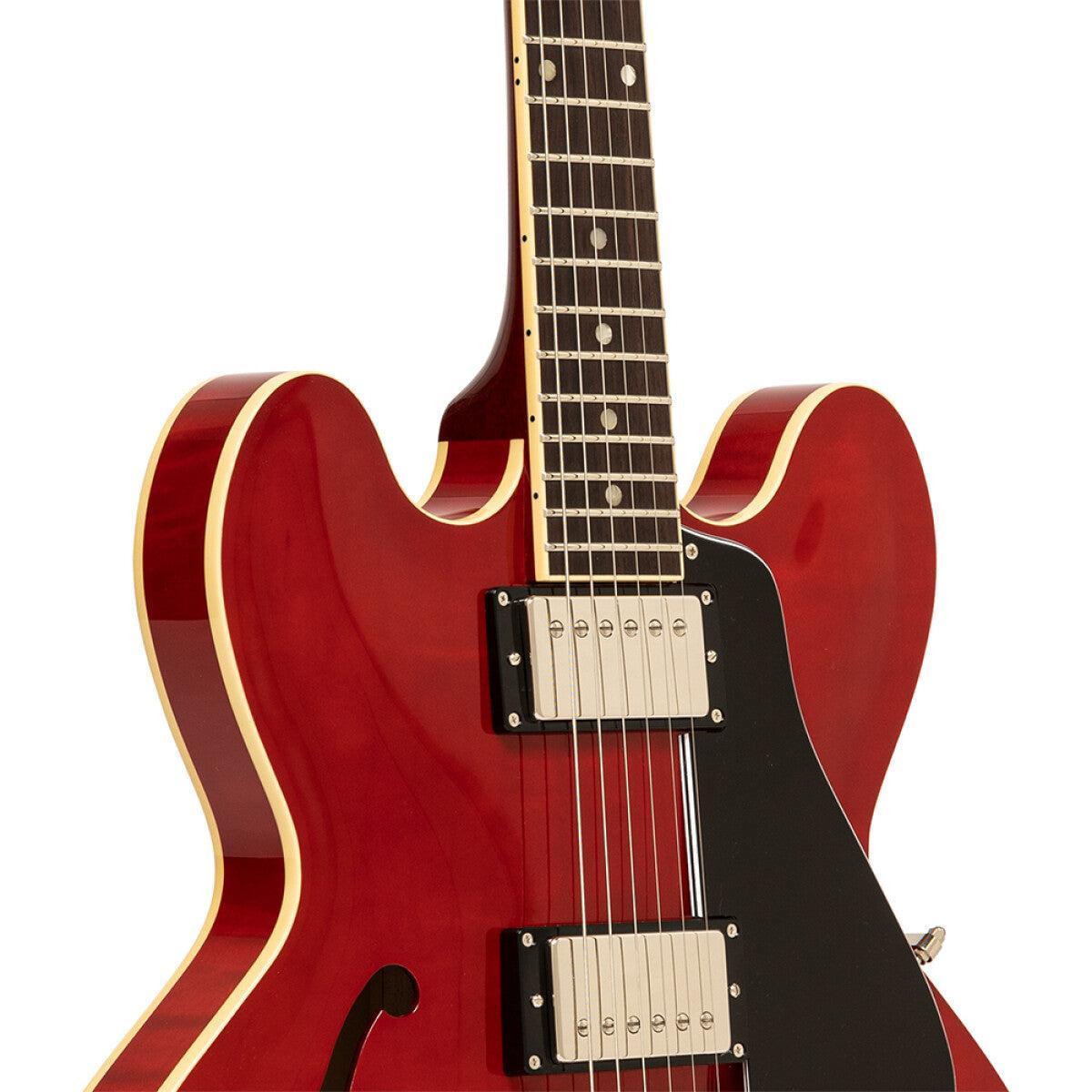 TOKAI UES180 CAR Vintage semi hollow body electric guitar, Candy Apple Red finish + case