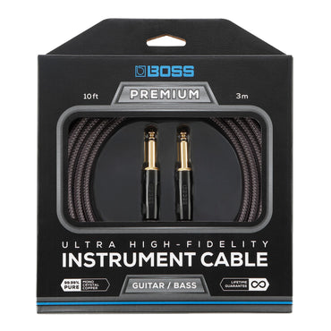 Boss Premium Instrument cable, straight 1/4" connectors 