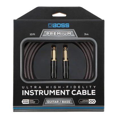 Boss Premium Instrument cable, straight 1/4" connectors 