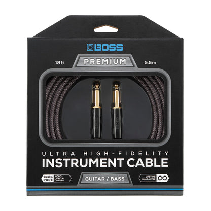 Boss Premium Instrument cable, straight 1/4" connectors 