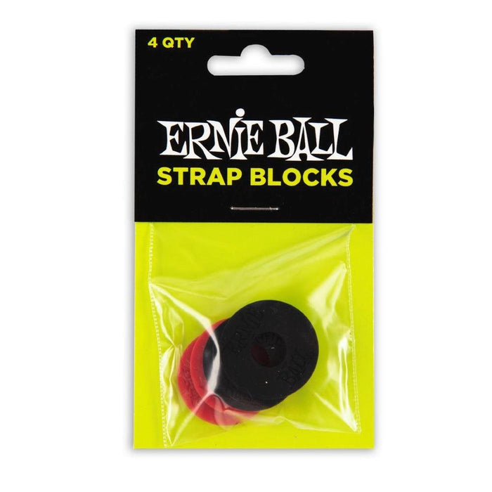 Ernie Ball EB-4603 Strap Blocks (4 stk.) Sort/rød