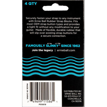 Ernie Ball EB-5619 Strap Blocks (4 pcs.) Blue