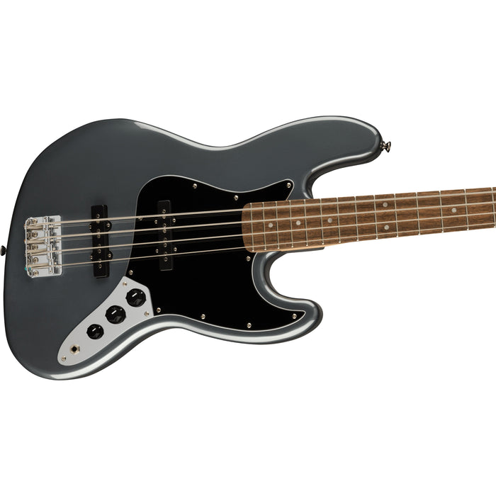 Fender Affinity Series™ Jazz Bass®, Laurel Fingerboard, Black Pickguard, Charcoal Frost Metallic