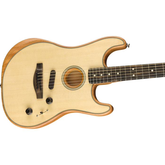 Fender American Acoustasonic Stratocaster, Ebony Fingerboard, Natural