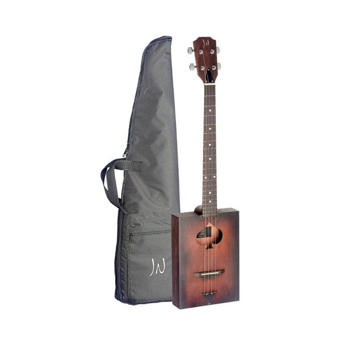 J.N Guitars CASK-FIRKIN Acoustic Cigar Box Guitar med 4 strenge og gran dæk