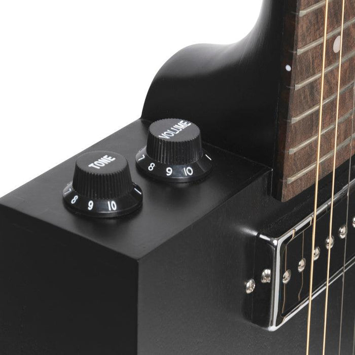 J.N Guitars CASK-PUNCHCOAL Acoustic-electric Cigar Box Guitar med 4 strenge, resonator, sapele dæk