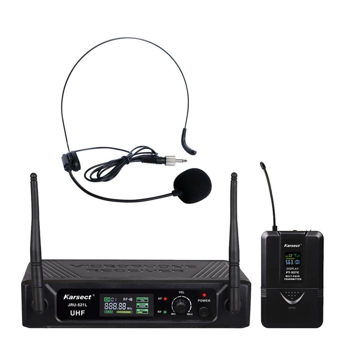 Karsect JRU-521L/PT-527C/HT-11A trådløst headset-mikrofon-sæt