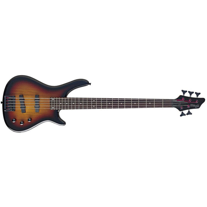 Stagg 5-String "Fusion" Electric Bass Guitar, Sunburst