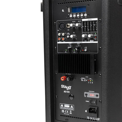 Stagg AS15B EU Aktiv Højttaler med batteri og trådløse mikrofoner