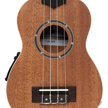 Stagg Acoustic-Electric Soprano Ukulele med Sapele Top og Gigbag
