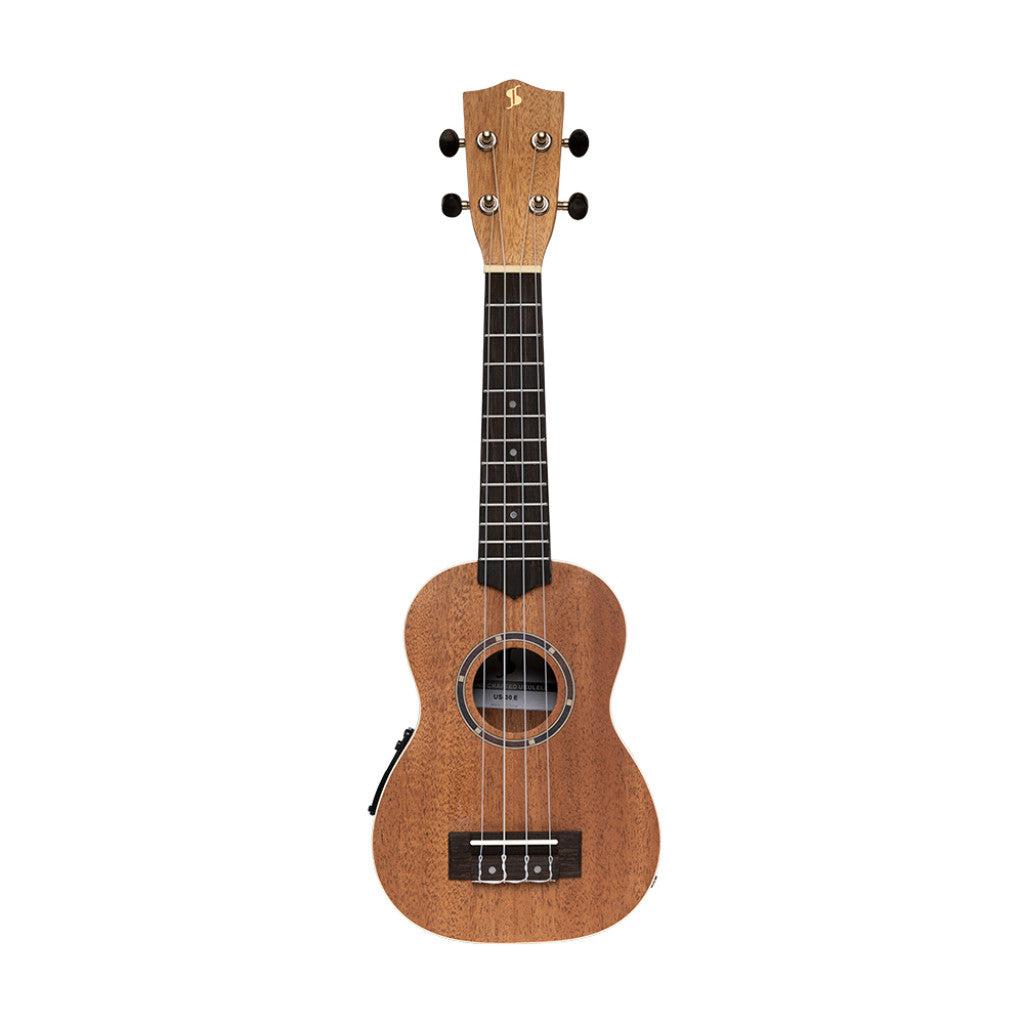 Stagg Acoustic-Electric Soprano Ukulele med Sapele Top og Gigbag