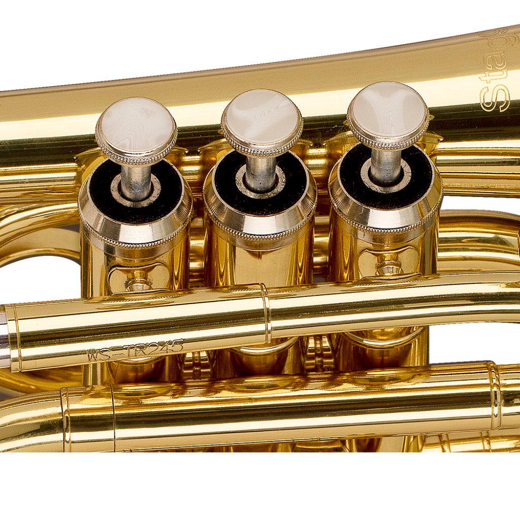 Stagg Bb Pocket Trumpet, Ml-Bore, Brass Body Material