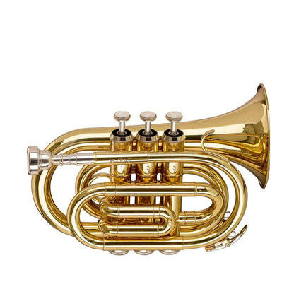 Stagg Bb Pocket Trumpet, Ml-Bore, Brass Body Material