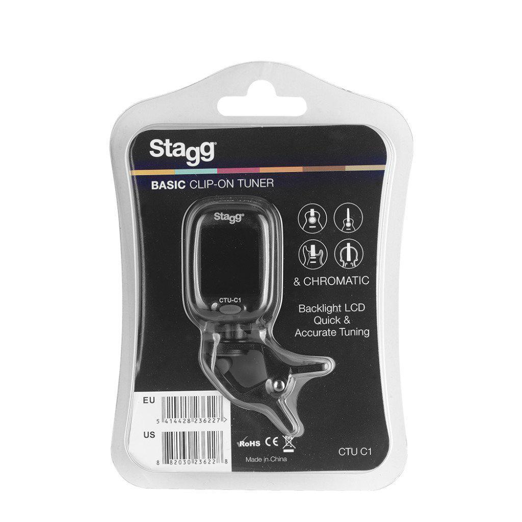 Stagg CTU-C1 sort automatisk kromatisk clip-on Tuner