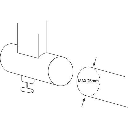 Stagg upper part for keyboard stand, fits on 26 mm diameter pipe