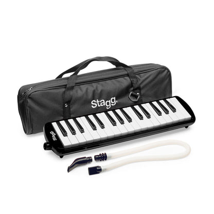 Stagg black plastic Melodica with 32 keys and black case