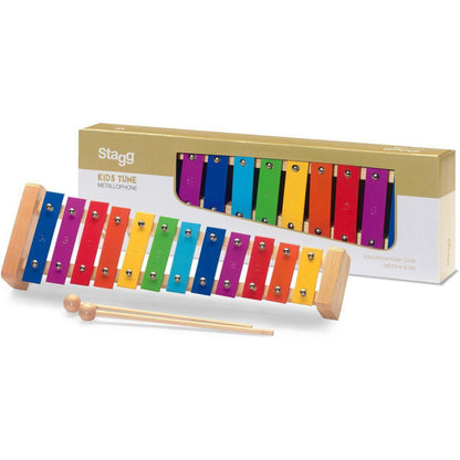 Stagg metallophone with 12 color-coded keys