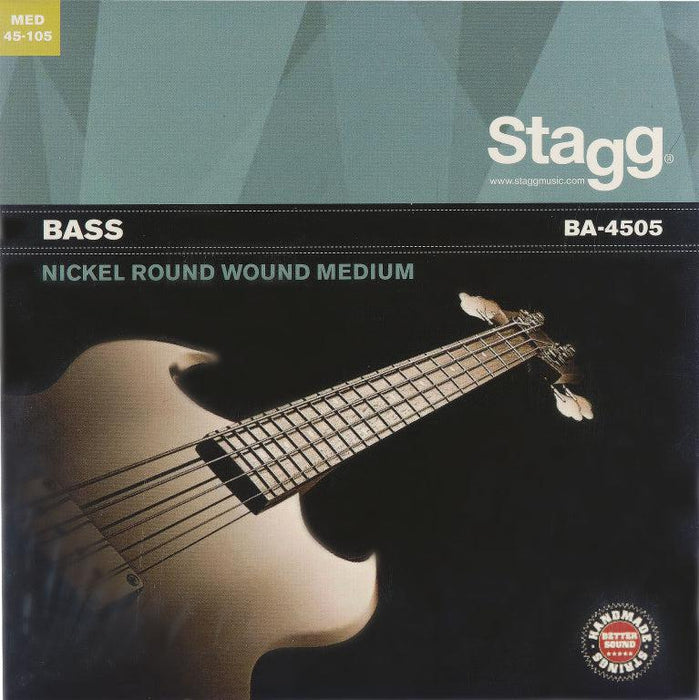 Stagg Nickel Round Wound Set Of Strings For Electric Bass Guitar 45-105