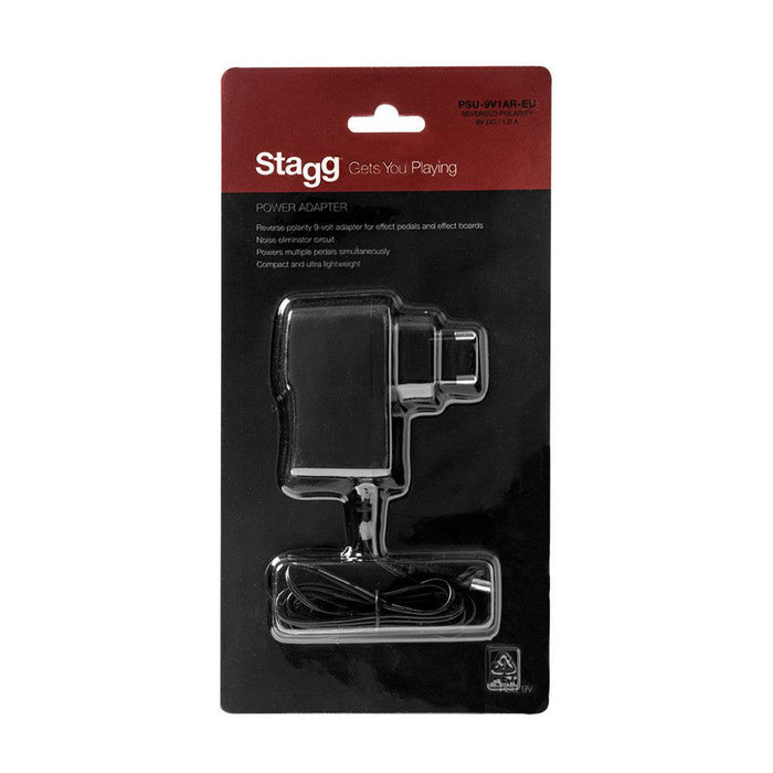 Stagg Reverse Polarity 9-Volt / 1 A Ac Adapter For Effect Pedals