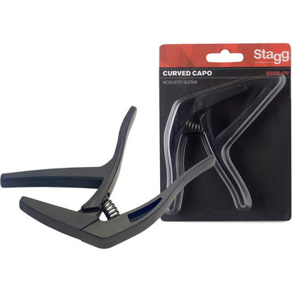Stagg SCPX-CU capo for western and electric guitar - black
