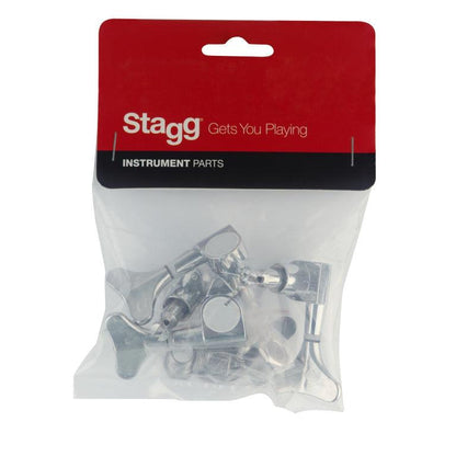 Stagg SP-MHBS-2X2 tuners for bass guitar, Chrome