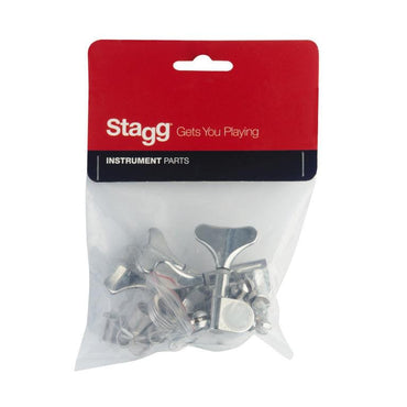 Stagg SP-MHBS-4X1CH 4 X 1 mekanikker til basguitar, Chrome